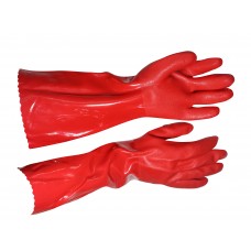 Перчатки МБС-Лонг с ПВХ покрытием утепленные красные (10 пар)