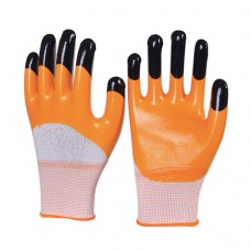 Перчатки нейлоновые "Ноготки " (Оранжевые) (12 пар)