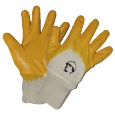 Перчатки (Р5005) ХБ с легким нитриловым покрытием, "Лайт" цв. желтый, (12/120пар)