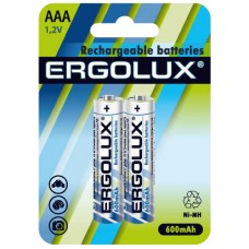 Ergolux   AAA-600mAh Ni-Mh BL-2 (NHAAA600BL2, аккумулятор,1.2В) (2/24/480шт) 12977