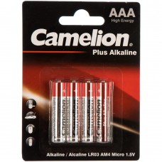 Camelion  LR03  Plus Alkaline BL-4 (LR03-BP4, батарейка "мизинчиковая",1.5В) (4/48/1152шт) 7369