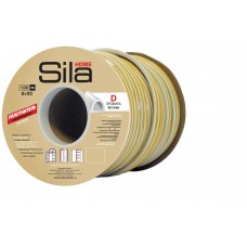 Уплотнитель Sila Pro профиль D 9*7,4мм серый 100м (1/6шт)
