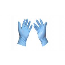 Перчатки нитриловые голубые    S  (50пар/100шт)