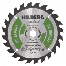 Диск Пильный HILBERG Industrial по дереву 185*24Т*20 (1шт/50шт)