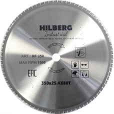 Диск пильный  Hilberg Industrial Металл 350*25,4*80Т HF350
