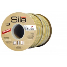Уплотнитель Sila Pro профиль P 9*5,5мм белый 100м (1/6шт)