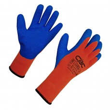 Перчатки RUBIFROST 10 класс, (красные) акриловые,утеплённые с латексным покрытием, СВС (5/100пар)