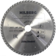 Диск пильный  Hilberg Industrial Металл 250*30*60Т HF250