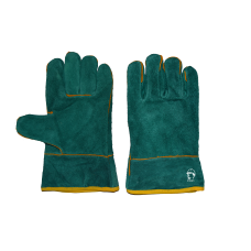 Перчатки (Р2005) зелёные цельноспилковые сорта АВ, с подкладкой, (1/12/60пар)