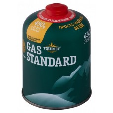 Газ баллон РЕЗЬБОВОЙ GAS STANDART TOURIST 450г. для портативных приборов TBR-450 (1/24шт)